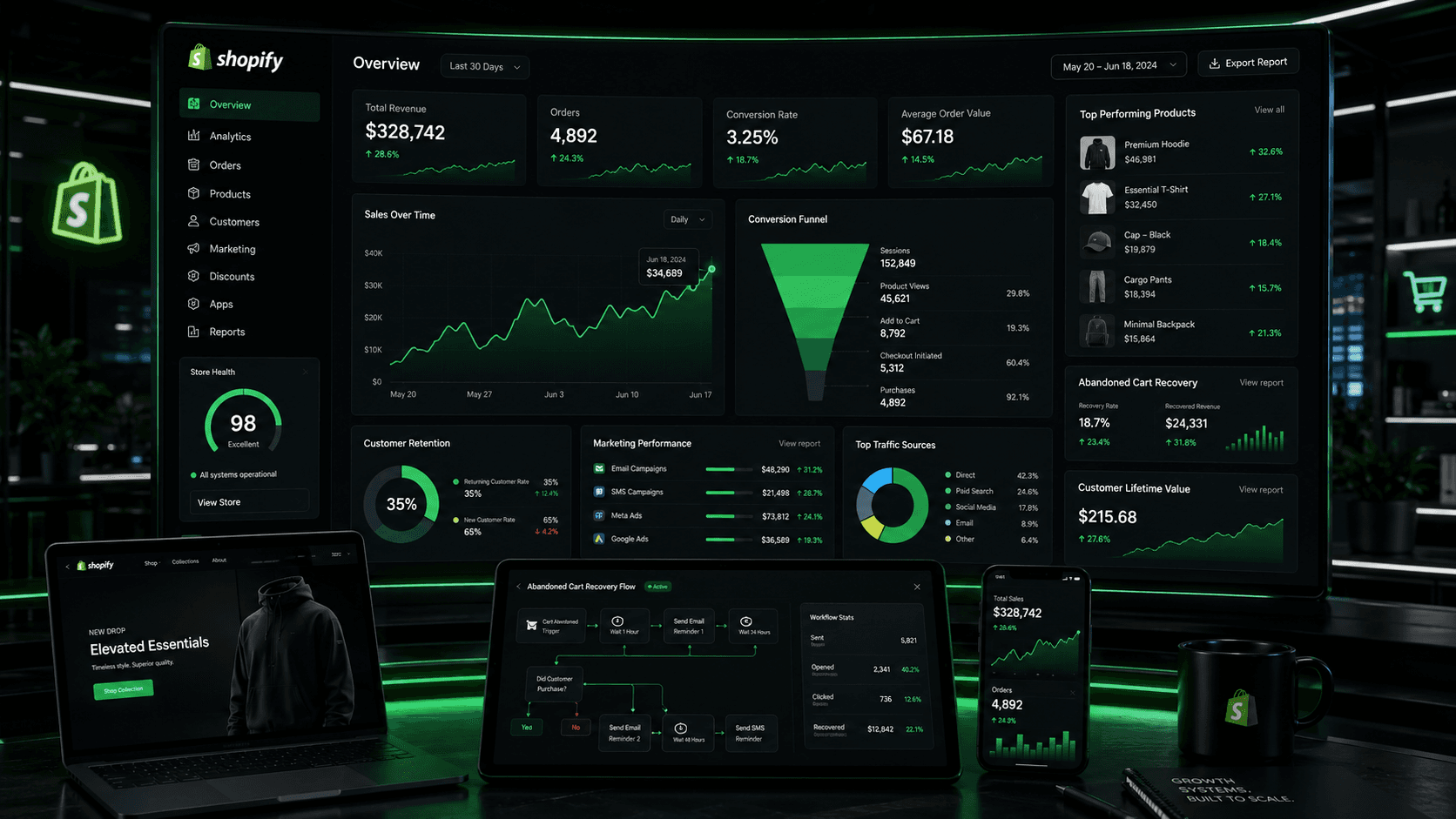 Shopify growth systems visual